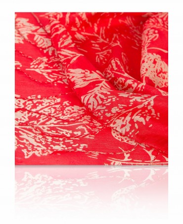 Палантин Женский S20-LEAF/RED